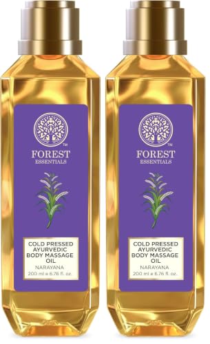 Image of Forest Essentials Narayana Body Massage Oil | Ayurvedic Pain Relief & Stress Relief Oil | Anti-Inflammatory, Nourishing Formula (Pack of 2)