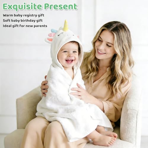 Image of 9 PCS Baby Bath Towels for Newborn Essentials (Dinosaur, Unicorn, Bear)