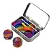 XIFEI portable stainless steel tin box 2-5ml silicone container jars，non-stick storage wax carrying case with extra stainless steel spoons (7 colors)