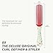 Denman D3 Curly HairBrush for Women & Men – 7 Row Detangling & Curl Defining Brush for Natural Curly, Coily, Wavy Hair – Styling Brush for Smooth defined Curls, Floral Fantasy