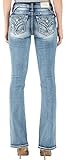 Miss Me Stone Mid-Rise Boot Jeans in Bright Blue Bright Blue 26