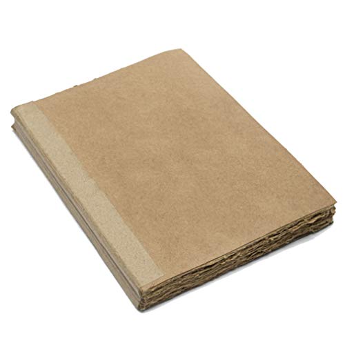 Vintage Paper Refills - 120 Pages of Antique Handmade Deckle Edge Vintage Paper â€“ Refillable Vintage Leather Journal, Book of Shadows Journal, Writing Journal, Sketchbook (8.3â€ x 5.8â€ â€“ A5)