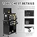 Yaciente 8-Drawer Rolling Tool Chest, High Capacity Removable Tool Storage Cabinet, Detachable Toolbox with Lock for Garage Warehouse and Tool Room (Black)