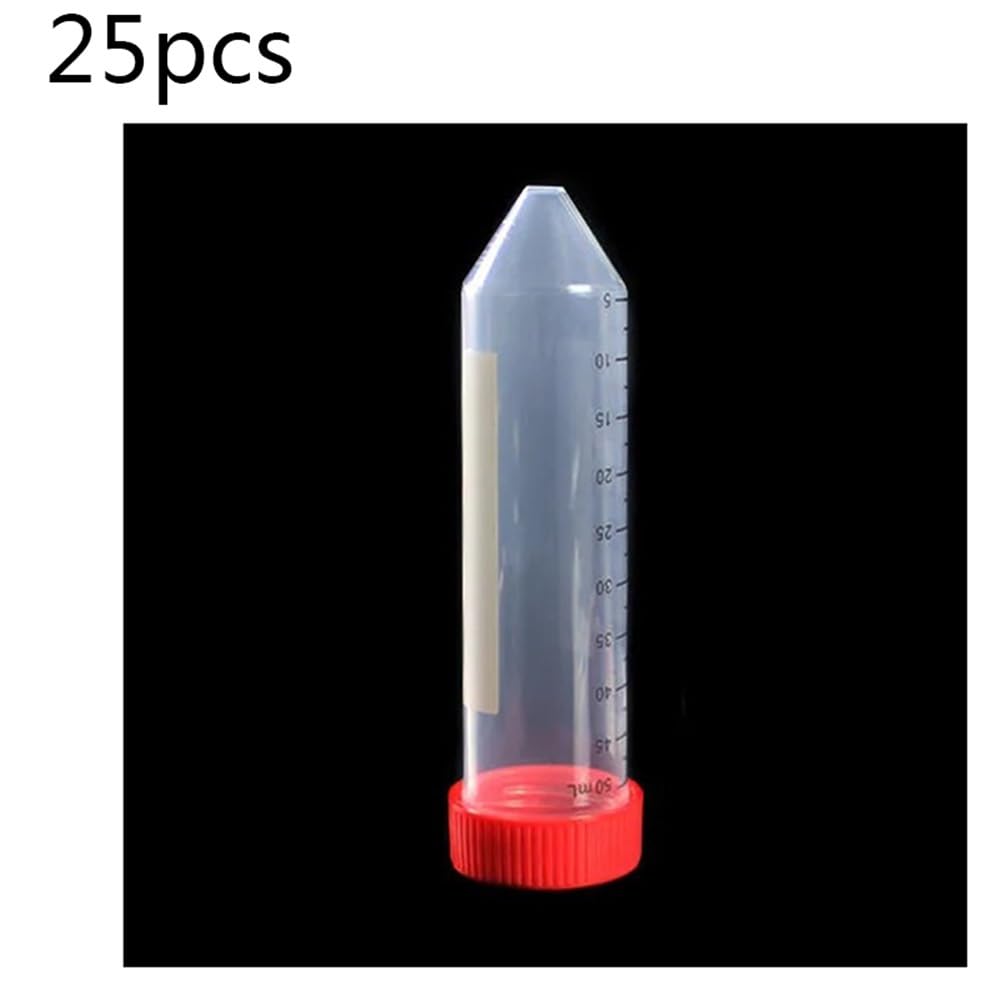 Equipos y suministros de laboratorio 25 tubos de centrífuga 50 ml, tubo muestra PP, fondo cónico