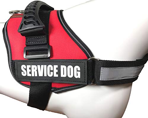 ALBCORP Service Dog Vest Harness - Reflective - Woven Polyester & Nylon, Comfy