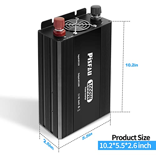 1000w Inverter 12V to 110V AC Battery Inverter with 3 AC Outlets, Power Inverter 1000w for Vehicles/RV/Camping - Image 3