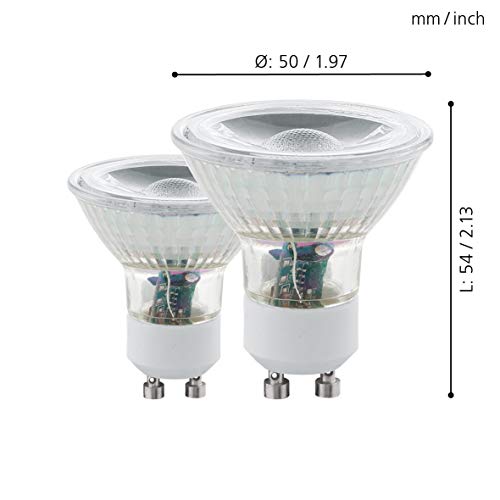 Eglo 11475-Set di 2 lampadine LED GU10 3000 K COB