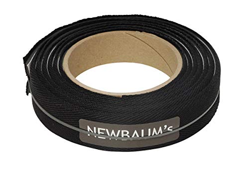 Newbaum's Cushioned Cotton Cloth Handlebar Tape– Black. Made in USA (7 ft. Roll of 1.25” wide wrap) Classic Look and Feel of Cotton, but with Neoprene Padding for Modern Comfort