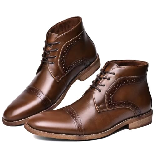 Image of Arkbird Chukka Boots for men, Grainy Leather Lace-up Ankle Boot Fashion and Comfort Casual Oxfords