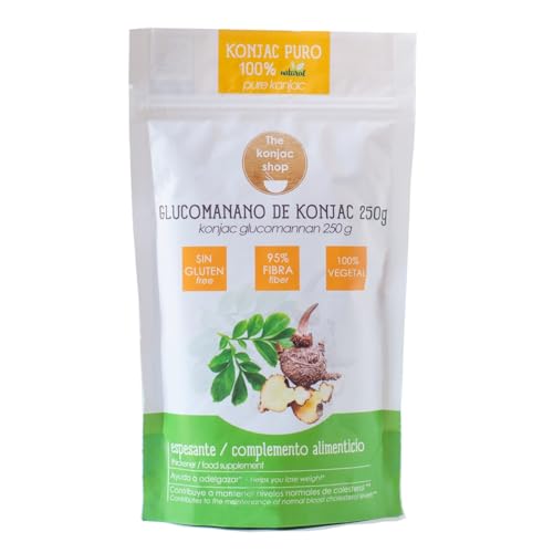 The Konjak Shop – Glucomannan Mehl 250g - 100% Pflanzlich & Glutenfrei, Verdickungsmittel, Kalorienarm