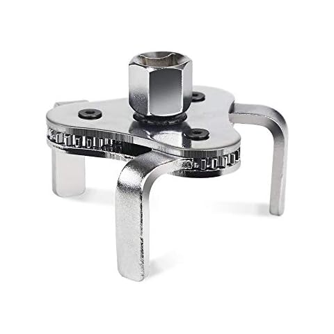 GOHAWKTEQ Universal Adjustable Oil Filter Wrench From 2-1/2 inch to 4.5 inch Oil Filter Wrench Tool Set With 3 Jaw Cover