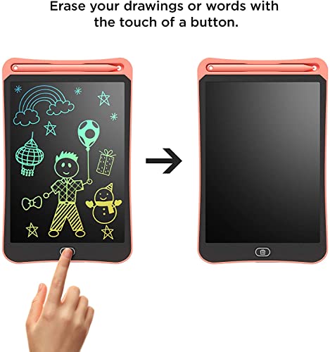 Image of SYGA LCD Writing Pad, 12 inch Kids Doodle & Scribble Boards Erasable Writing Tablet for Kids Adults, Light Pink