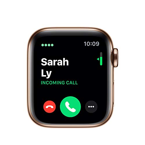 Image of Apple Watch Series 5 (GPS + Cellular, 40mm) - Gold Stainless Steel Case with Stone Sport Band