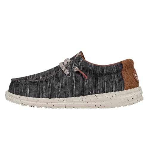 Image of HEYDUDE Wally Kids Jersey | Kids Shoes | Lace Up Loafers | Comfortable & Light-Weight