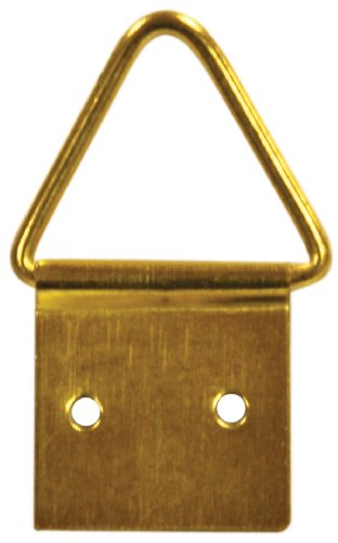 OOK 50205 20-Pound Steel Brass-Plated Ring Hangers, Gold, 2-Pack