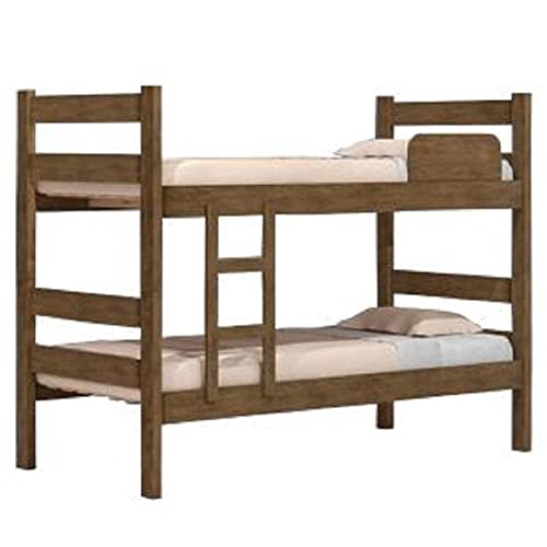 Beliche Solteiro J&A Móveis Prisma Plus c/ escada e proteção - Jequitibá