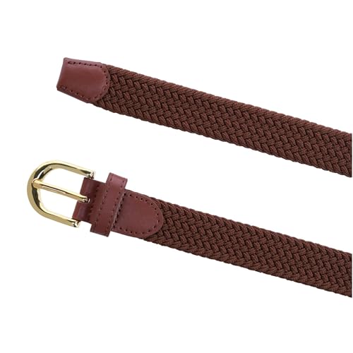CTM Women's Elastic Braided Stretch Belt2
