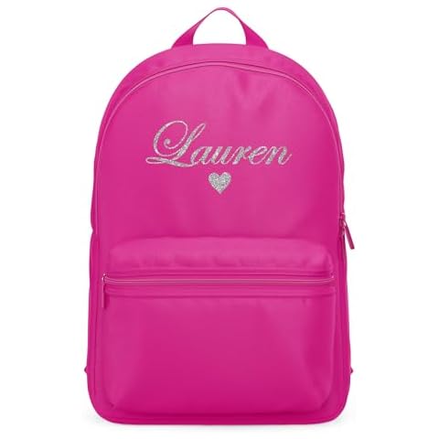 Purple Print House Personalised Glitter Heart Backpack Cover