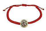 Saint St Michael Red Adjustable Corded Bracelet Men Women Pulsera San Miguel Religious Gift