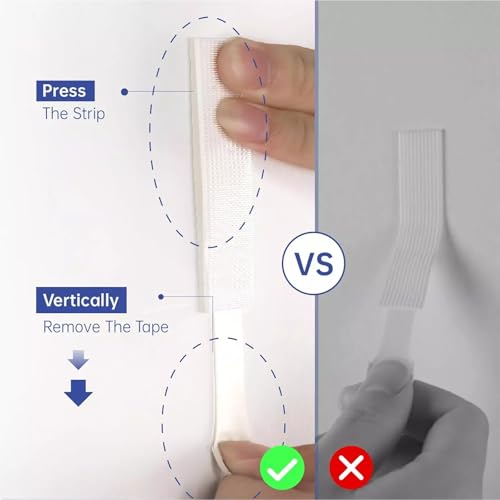 Image of LAKUMIQI 36-Pairs Picture Hanging Strips Heavy Duty, 72 Strips Sticky Picture Hangers for Wall, Smooth Surfaces, Painted Walls, Glass, Tiles, Metal, No Nails Damage No Tools Required