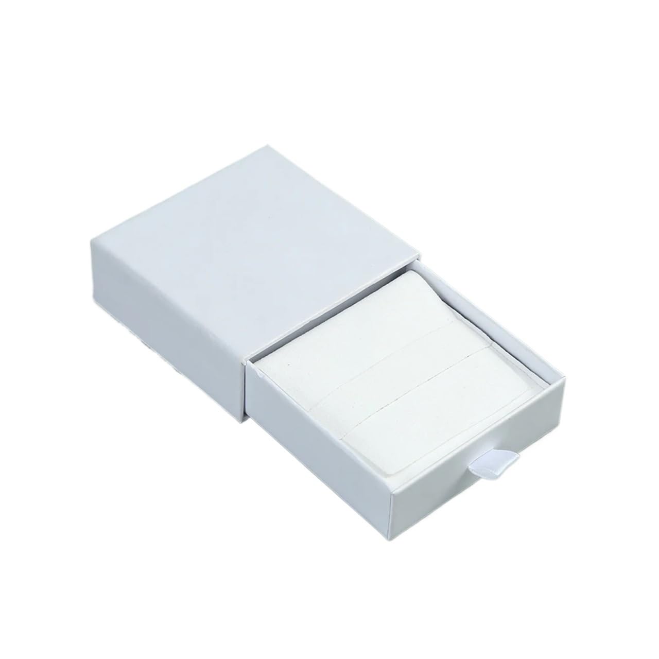 Bolsas de microfibra blancas para joyas y organización de pulseras en bodas