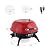 20" Electric Countertop BBQ Grill,Portable Double Layer Indoor/Outdoor Electrics Grill,Kettle Charcoal BBQ Grill,Electric Barbecue Charcoal Grill,with Lid,for Patio Balcony Kitchen Garden (Red)