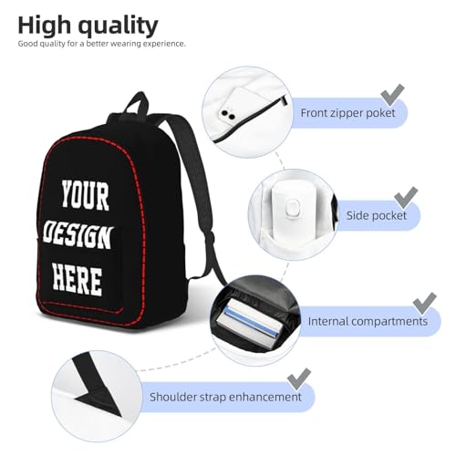Custom Backpack for Women Men Customize Casual Travel Backpack, Personalized Backpacks Design With Text Photo Logo 5