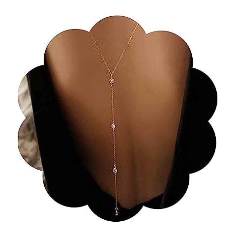 Yheakne Gold Crystal Backdrop Necklace Cover