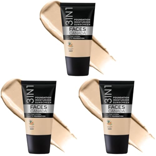 Image of FACES CANADA All Day Hydra Matte Foundation - Mini | 3in1 Foundation + Moisturizer + SPF 30 | 24 HR Aloe Hydration & Vitamin C | 10HR Wear | Medium to High Buildable Coverage | Absolute Ivory (18 ml)