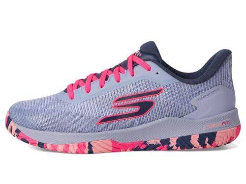 Skechers Womens Pickleball Viper Court Pro 2.0 Sneaker, Gray/Lavender 7.5 Medium