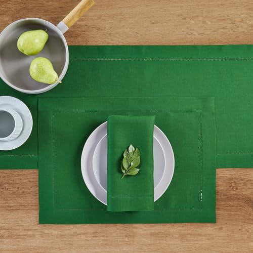 image for Solino Home Garden Green Table Runner 144 Inches Long - 100% Pure Line