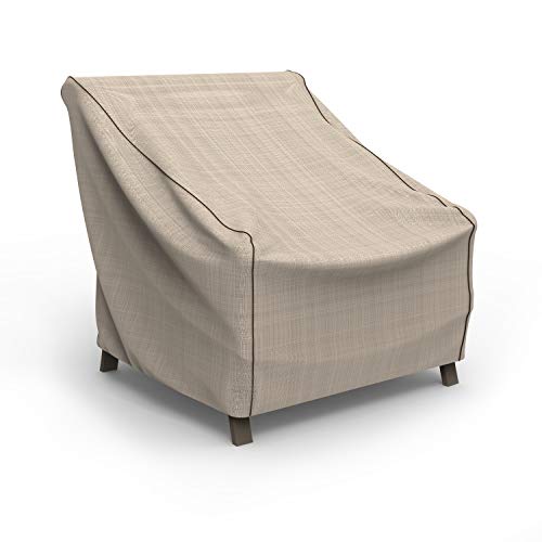 Budge NeverWet Mojave Patio Chair Cover, Black Ivory, Extra-Large