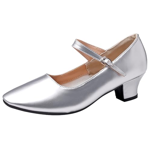Chaussures de danse latine bout fermé femme talons 5cm pour bachata tango salsa PPXID
