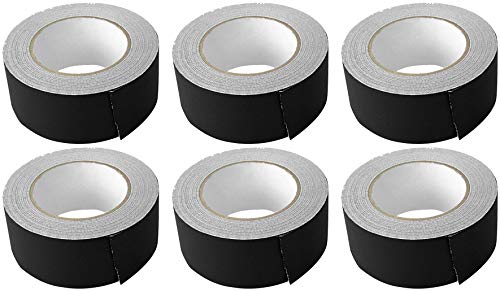 Rockville (6) Rolls Pro Audio/Stage Wire Rock Gaff Black Gaffers Tape 2