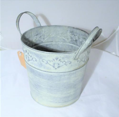 Generisch Übertopf Blumenübertopf Zink Pflanzgefäß Garten 15 cm hoch