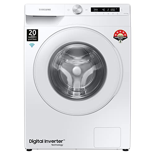 "Upgrade Your Laundry with Samsung's 7 Kg Fully-Automatic Front Loading Washing Machine - Equipped with AI Control, Wi-Fi connectivity, 5-Star Rating, and Digital Inverter Technology!"