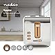 Nedis Toaster - Soft-Touch - 6 Verschiedenen Stufen - Auftau- und Aufwärmfunktion - Krümelschublade - Selbstabschaltung - Haushaltsgerät - Abbruch-Funktion - 2 Breite Öffnungen - Weiss