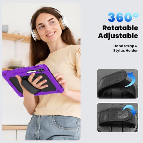 Housse Samsung Galaxy Tab S10+ Plus violette pour éviter les chutes et bris d'écran - 6