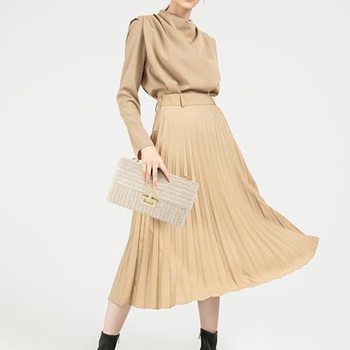 Image of Gets Straw Clutch Purse for Women, Woven Beach Bag Summer Corssbody Purse Small Rattan Shoulder Bag for Travel | Hand-woven