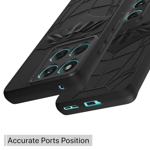 Image of Outlouders Back Cover for Motorola Moto Edge 60 5G / Motorola Moto Edge 60 Fusion 5G | Stylish | Scratchproof | Soft Silicone | Shockproof |Enhanced Camera Lens Protection Bumper Case (Black)