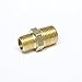 FasParts Brass Hex Pipe Nipple 1/2" NPT Male - 3/8" NPT Male REDUCER MPT MIP Fuel Air Boat Water Gas WOG 250*F 1000
