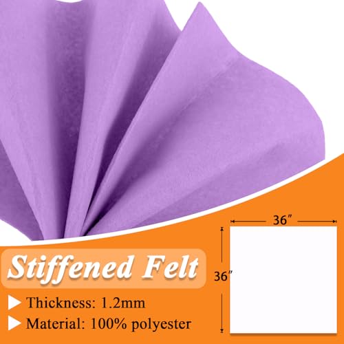 Image of IONTACH 36 inch X 36 inch Stiff Felt Fabric 1.2mm Thick (Orchid Bloom) | Felt Sheet for Craft, Sewing, Patchwork, Liner Decorations, School Projects, Home Decor