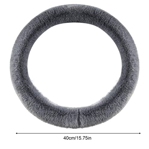 Volante de peles,Volante de inverno confortável para veículo - Volante de inverno com alça de pelúci