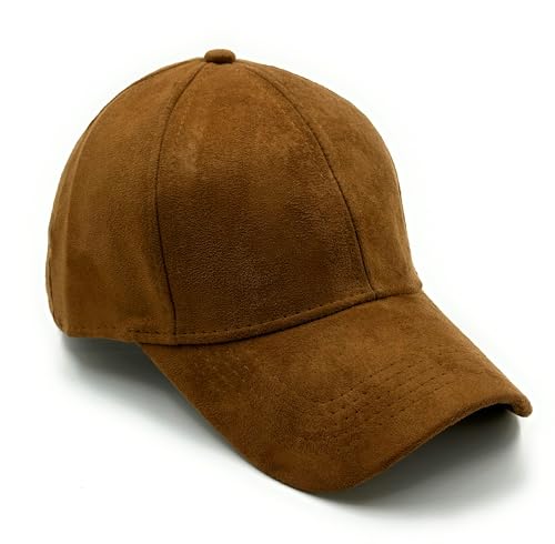 Image of Urban ApesClassic Suede Baseball Cap, Brown, Casual 6-Panel Adjustable Hat
