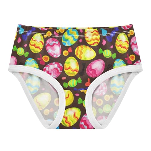 Joisal Pattern Toddlers Underwear Floral 2t Cotton Panties Little Girl Colorful Easter Eggs Candy Dark Underpants Briefs