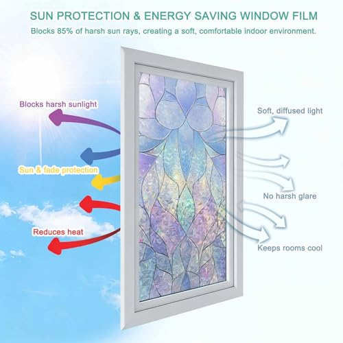 Película Decorativa Arcoíris para Ventanas 17.7x78.7 Pulg 2 pz miniatura 6