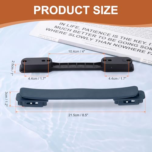 sourcing map Manija de equipaje de repuesto de 8.5 pulgadas, correa de transporte de plástico, piezas de repuesto para maletas con tornillos - imagen 2