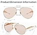 Jcheupet Oversized Aviator Sunglasses For Women 70s Retro 2025 Metal Shades with Gold Streamline Arms