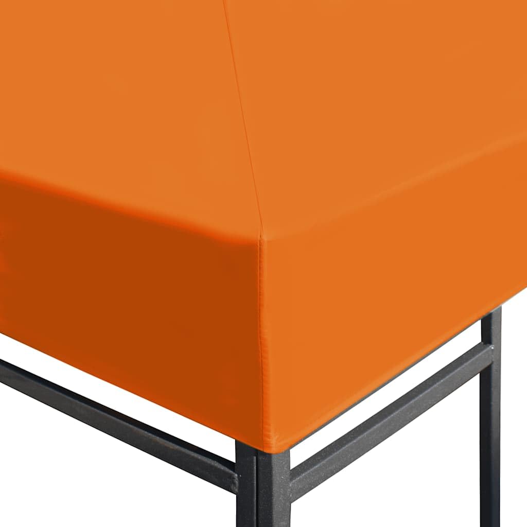 vidaXL Toile Supérieure de Belvédère Toit de Rechange de Tonnelle Dessus de Chapiteau Jardin Terrasse Extérieur 310 g/m² 4x3 m Orange