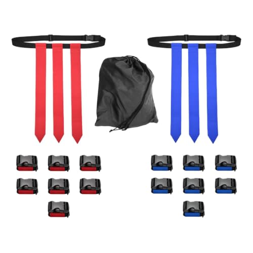 Set de Flag Football con cinturones ajustables y banderas de resistencia